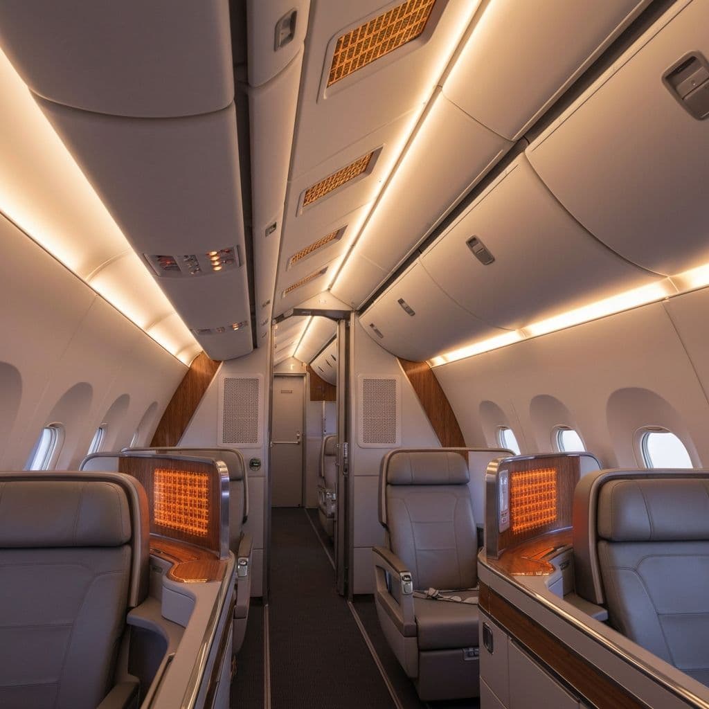 Aircraft interior with integrated KOHPA® heating technology